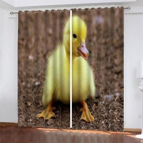 Rideaux De Fenetre Occultants Pour Salon, Rideaux Assombrissants A ?Illets De Canard Pour Animaux De Compagnie, Rideau En Polyester Doux Pour Salle De Jeux De Chambre A Coucher