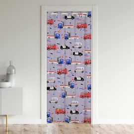 Tapis De Table De Fete De Voiture De Glace De Voiture De Dessin Animetraitements De Fenetre D'ambulance Pour Le D?Ner De Cuisine Camion De Pompier Interieur Gris Traitements De Fenetre De Vehicul