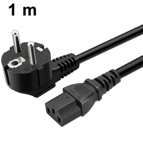 Câble d'alimentation Câble d'alimentation Câble de prise européenne Câble  IEC 3 broches pour PC, moniteur, imprimante, PS3 / PS4 Pro, scanner, TV
