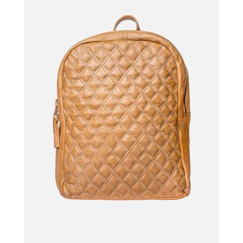 Sac à dos en cuir à motif de diamant Bekema