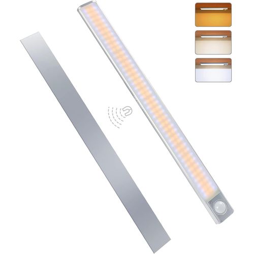 ERSHI-Lampe de Placard 160LED, Lampe à Détecteur de Mouvement, Luminosité Réglable avec 3 Couleurs, USB Rechargeable, Sans Fil, Co[1