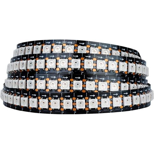 Ershi-Ws2812b Eco Ruban Led 1m 144 Leds Dc5v Adressables Individuellement Smd5050 Dream Color Bande Led Fils En Alliage Ip30 Non É[1
