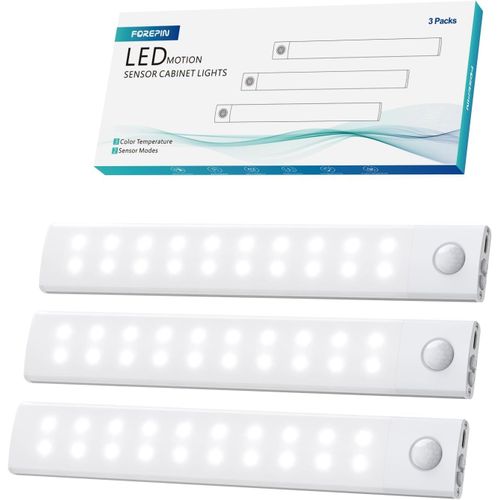 ERSHI-Lampe Placard 40LED Lumiere Detecteur de Mouvement Interieur 20cm Lampe Detecteur de Mouvement Interieur 2000mAh Reglette LE[7