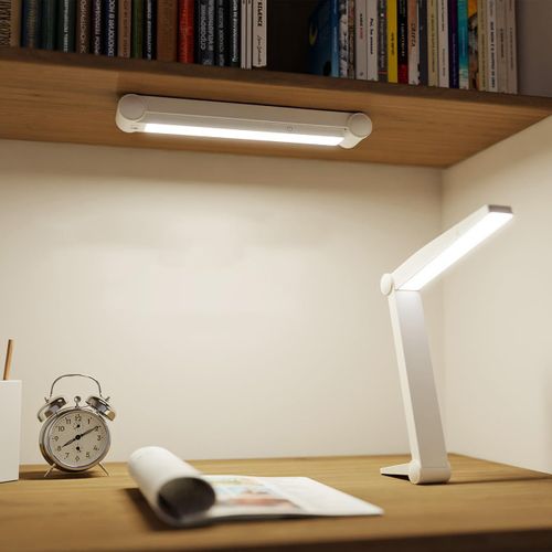 Ershi-| Lampe De Bureau Led, Lampe Sans Fil Aimanté Portable Pliable 3 En 1, Lampe De Lecture Enfant Avec Stickers, Lampe De Cheve[2