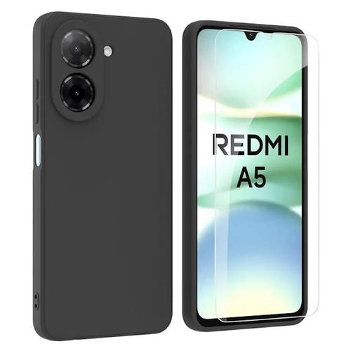Coque Pour Xiaomi Redmi A5 4g / Poco C71 - Housse Etui Silicone Gel Fine + Film Ecran - Noir