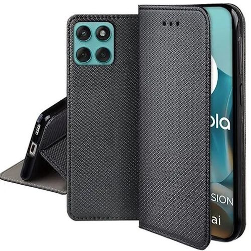 Housse Pour Motorola Edge 60 / 60 Fusion 5g - Etui Coque Pochette Portefeuille + Film Ecran - Noir Magnet
