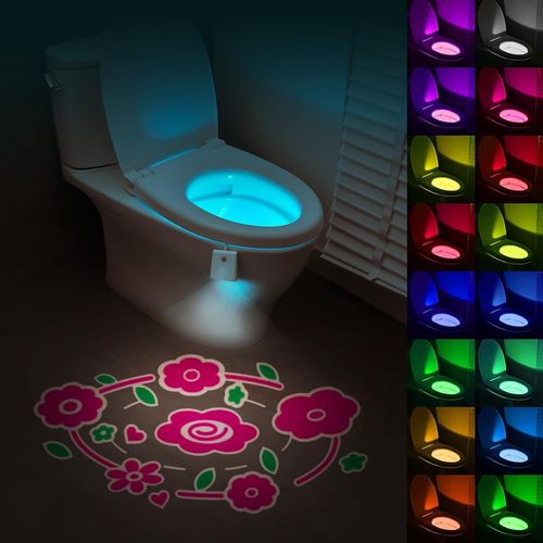 ERSHI-Lampe LED pour Toilette, 16 Couleur Lumière des Toilettes À L'intérieur des Toilettes avec Détecteur de Mouvement, Étanche e[1