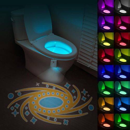 ERSHI-Lampe LED pour Toilette, 16 Couleur Lumière des Toilettes À L'intérieur des Toilettes avec Détecteur de Mouvement, Étanche e[1