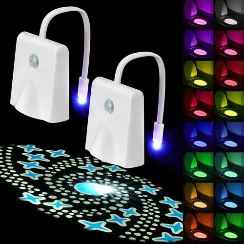 ERSHI-Lampe LED pour Toilette, 2 Pièces Lumière des Toilettes À L'intérieur des Toilettes avec Détecteur de Mouvement, Étanche et [1