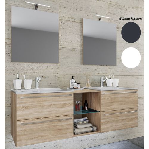 Vcm 3-Pièces Double Lavabo 2 Lavabo Meubles De Salle De Bains Ensemble Lavabo Badinos Xxl 3-Pièces Double Lavabo 2 Lavabo Meubles De Salle De Bains Ensemble Lavabo Badinos Xxl