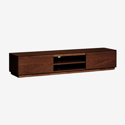 Meuble Tv 180x45 Cm En Mdf Burundi Marron Noyer Foncé