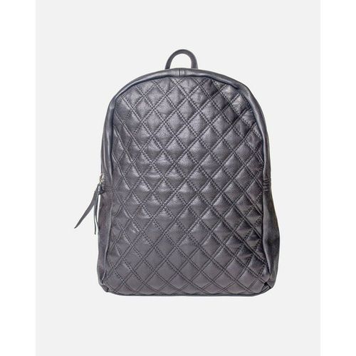 Sac à dos en cuir à motif de diamant Bekema Noir
