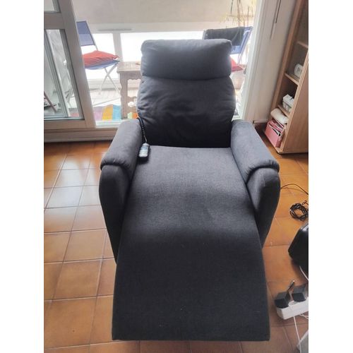 Fauteuil Relaxation Releveur 2 Moteurs-Poids Maximum 120 Kg,Châssis En Hêtre Massif-Couleur Mine Antrhracite -Acheté 1598,85 Euros, Jamais Servi.Facture Disponible