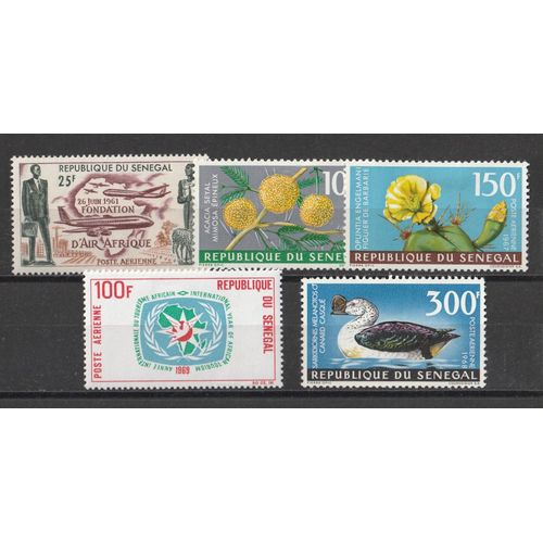 Timbres Senegal N° Yt  Pa 36-59-60-66--74 ( 5 Val.) Neuf*