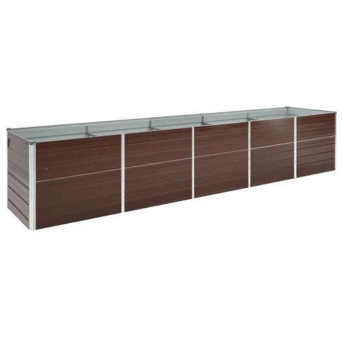 Prolenta Premium - Lit Surélevé De Jardin Acier Galvanisé 400x80x45 Cm Marron