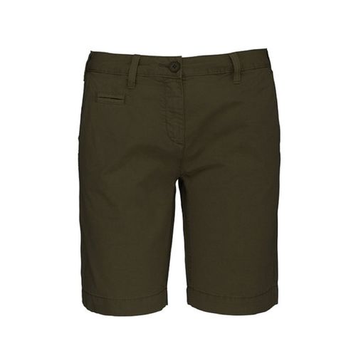Bermuda Femme Aspect Délavé - K753 - Vert Kaki