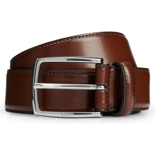 Ceinture En Cuir Poli Ornée De Surpiqûres, Confectionnée En Italie80