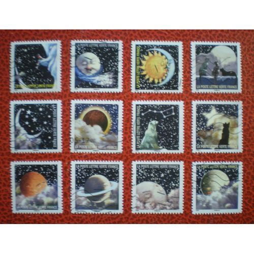 Correspondances Planétaires - Lot De 12 Timbres Oblitérés - Série Complète - France - Année 2016