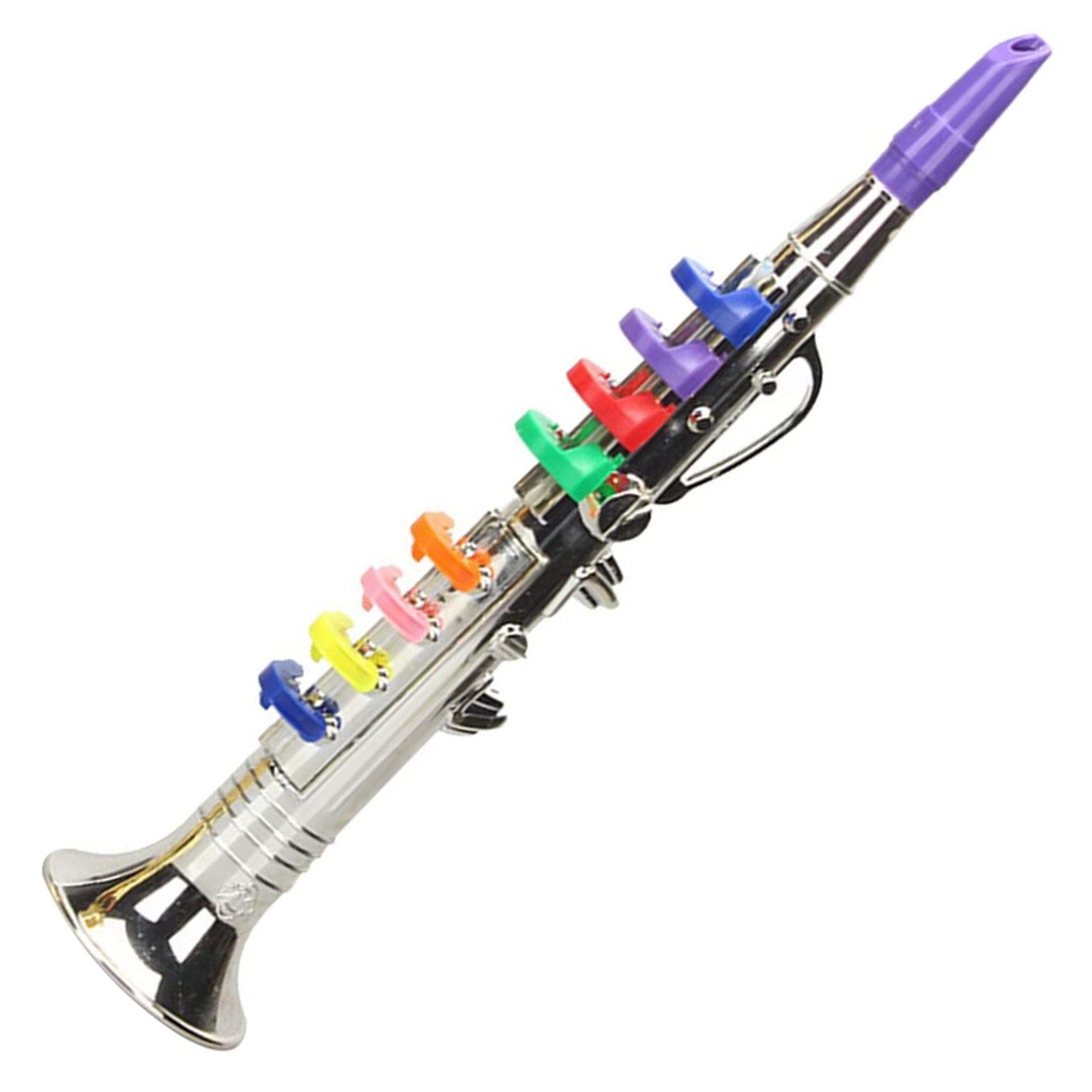 MILISTEN Saxophone avec 8 touches colorées - Instruments à vent pour  enfants - Jouet éducatif précoce pour garçons et filles (doré