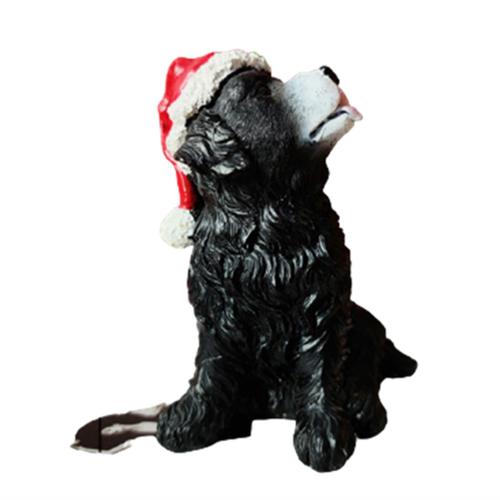 Artisanat en RéSine avec Boule de NoëL Chapeau Chien Ornements Cadeaux de NoëL pour Enfants DéCoration de Ameublement pour Animaux D