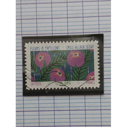 L215 -- Timbre Oblitéré France Autoadhesif N ° 2281 -- Année 2023 -- " Fleur Et Papillon, Dessin De Deguy , Dans Le Style Art Déco ".