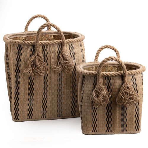 Set de 2 paniers corde loft tribal