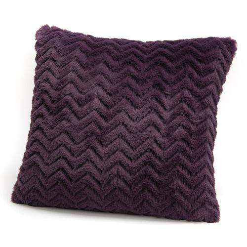 Coussin Chevron 40x40 cm prune