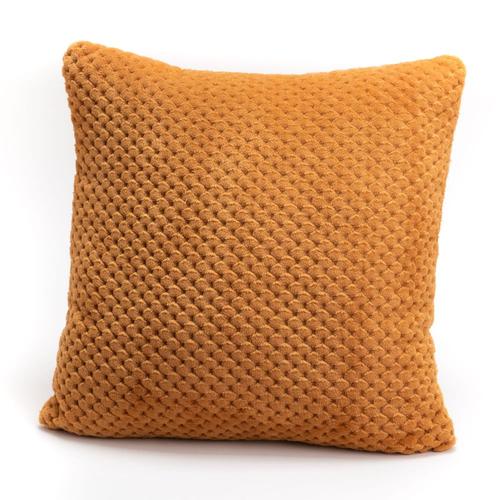 Coussin Damier 40x40 cm curry