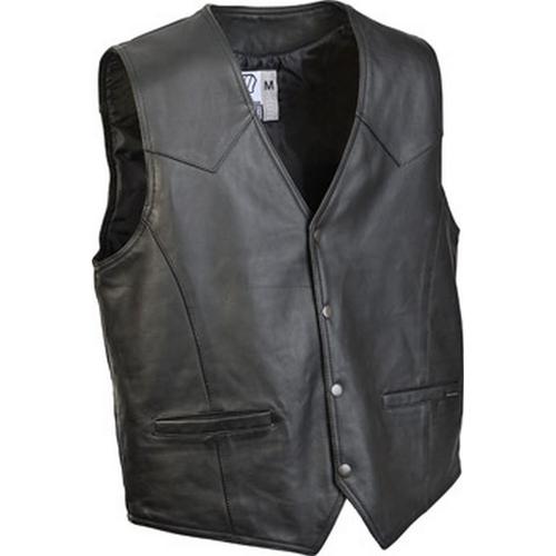 Gilet Motomod Cuir Noir Xs