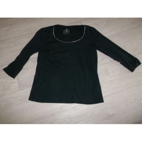 Tee Shirt Burton Noir Et Strass Taille M Tbe