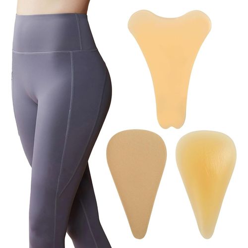 3 Pieces Reusable No Trace Invisible Adhesive For Women Leggings Activewear,Pads For Swimwear,Silicone Guard,Private Pad Women