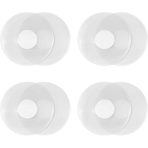 4 Pairs Reusable Silicone Invisible Seamless Nipple Covers For Women,Adhesive Stickers For Strapless Dress,Clear,8cm,Clear,8cm