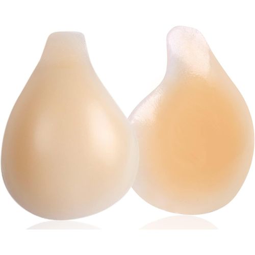 Adhesive Silicone Push Up Invisible Bra For Women Backless Bra Strapless Nipple Cover Reusable For Wedding Dress Spoon Shape,Multicolored,C
