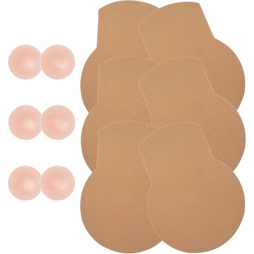 3 Pairs Breast Tape With Nipple Covers Adhesive Breast Lift Headband For Backless Dresses (A-F)|No Bust Support For Women-3 Sizes