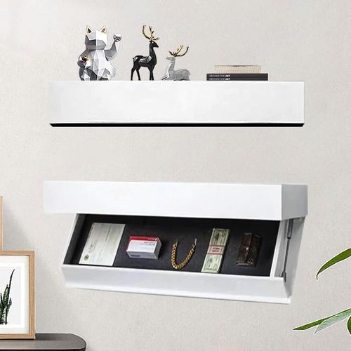 Étagère Murale Design Avec Compartiment Secret-Étagère Murale Flottante En Bois Avec Compartiment Caché-Étagère Murale Cachée Moderne Pour La Maison,Le Bureau,Le Salon,La Chambre À