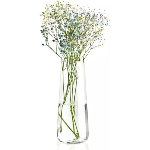 Pure Collection Large Glass Flower Vase 240mm Tall Ideal for Home,Office and Kitchen Hand Wash