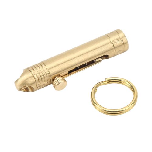 Mini Couteau Utilitaire Retractable En Laiton, Petit Couteau Edc D'autodefense Avec Porte-Cles Pour Deballer Une Boite Express