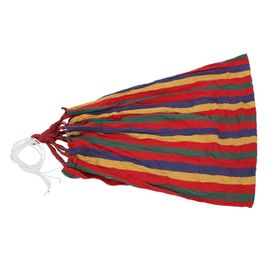 Hamac De Camping Ultraleger Et Portable, Capacite De Charge De 250 Kg, Rouge Avec Rayures Colorees