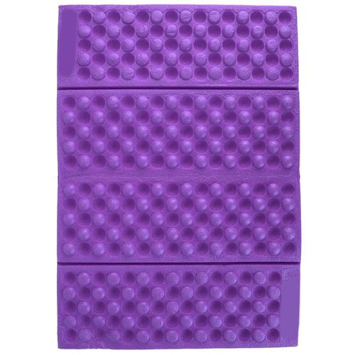 Coussin De Jardin Impermeable En Mousse Pour Exterieur, Tapis De Camping Pliable Et Portable (Violet Et Noir)