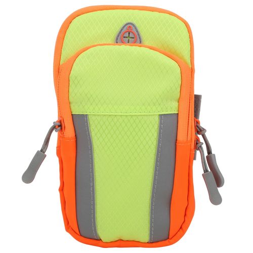 Sacoche multipoches en nylon pour telephone portable, pour hommes et femmes, pour l'alpinisme, le fitness, la course a pied (vert fruit)