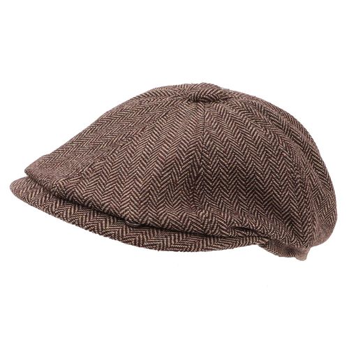 Beret Octogonal Classique Britannique Pour Homme, Casquette De Chasse, De Chauffeur De Taxi, Automne-Hiver, Cadeau Ideal