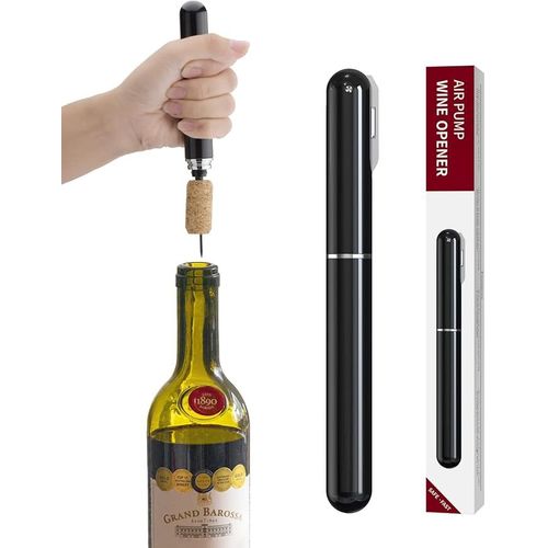 Tire-Bouchon À Pression D'air 2 En 1 Avec Coupe-Bouteille De Vin, Ouvre-Bouteille À Pompe À Air Facile À Ouvrir, Tire-Bouchon De Voyage Portable, Tire-Bouchon À Vin Portatif