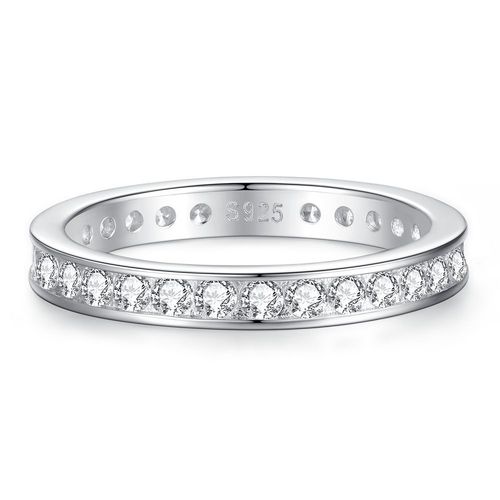 Bague De Fiançailles Pour Femme, Alliance De 49 Mm Avec Zircone Cubique En Argent 925, Plaqué Or Jaune Et Or Rose, Alliance De Promesse, Parure De Promesses, Cadeau D'anniversaire, Bijoux Pour Femme