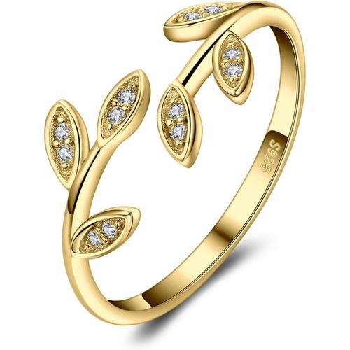 Bague Ouverte Réglable En Argent 925 Avec Oxyde De Zirconium, Bague De Fiançailles, Bague Feuille D'olivier, Bague D'anniversaire De Mariage, Bague De Promesse, Bijoux Pour Femme