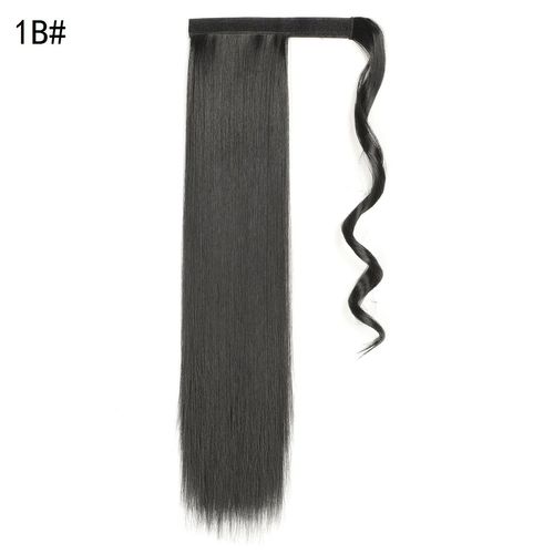 Extension Capillaire Synthétique Lisse De 55 Cm Avec Bande De Fermeture (Mstmws-1b#) 
