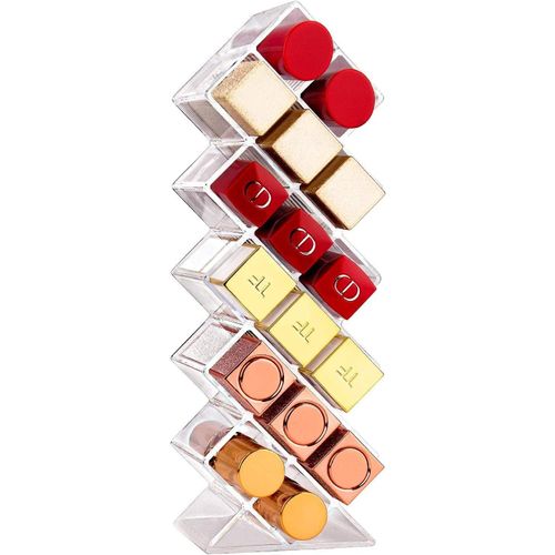 Organiseur De Rouge À Lèvres, Support En Acrylique Pour Rouge À Lèvres, Tour De Gloss, Organisateur De Maquillage Cosmétique Transparent Pour Comptoir De Salle De Bain, 16 Emplacements-Générique