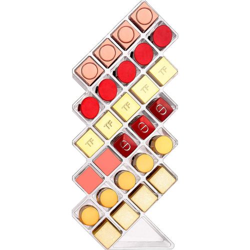 Organiseur De Rouge À Lèvres, Support En Acrylique Pour Rouge À Lèvres, Tour De Gloss, Organisateur De Maquillage Cosmétique Transparent Pour Comptoir De Salle De Bain, 28 Emplacements-Générique