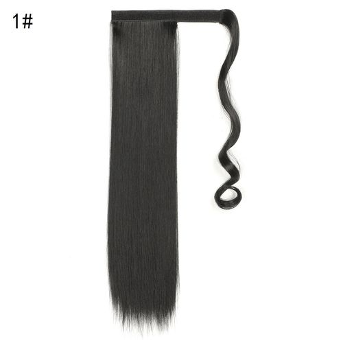 Extension Capillaire Synthétique Lisse De 55 Cm Avec Bande De Fermeture (Mstmws-1#) 