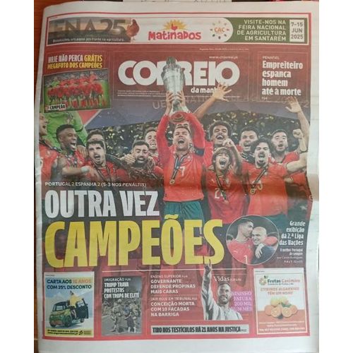 Journal Portuguais Correio Da Manha Du 9/06/2025 Victoire Du Portugal En Ligue Des Nations