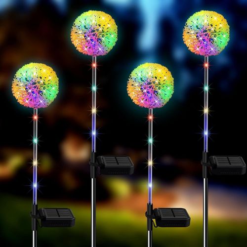 Ershi-Lot De 4 Lampes Solaires Led Pour Extérieur Ip65 - Étanche - Éclairage De Chemin - Lampes De Jardin Pour Terrasse, Marches, [3